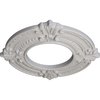 Ekena Millwork Benson Ceiling Medallion (Fits Canopies up to 4 1/8"), 9"OD x 4 1/8"ID x 5/8"P CM09BNUWF